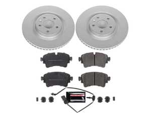 ES#3989262 - CRK7431 - Power Stop Z23 Evolution Sport Coated Rear Brake Kit (330mm) - A premium rear axle upgrade featuring high-carbon smooth Geomet coated rotors and low-dust carbon-fiber ceramic pads. - Power Stop - Audi