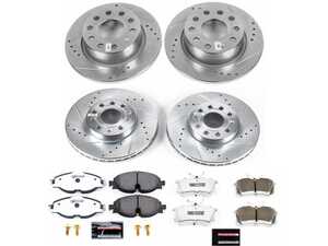 ES#3990265 - K7109-26 - Power Stop Z26 Street Warrior Front & Rear Brake Kit (288x25/253x10) - A complete 4-wheel performance brake upgrade featuring drilled & slotted rotors and high-performance carbon-fiber ceramic pads. - Power Stop - Volkswagen