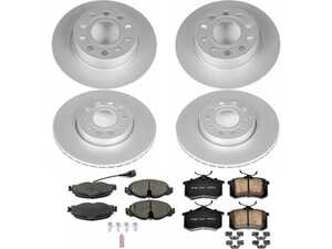 ES#3989242 - CRK7109 - Power Stop Z23 Evolution Sport Coated Front & Rear Brake Kit (288x25/253x10) - A complete 4-wheel daily-driver upgrade featuring high-carbon smooth Geomet coated rotors and low-dust carbon-fiber ceramic pads. - Power Stop - Volkswagen