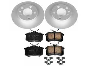 ES#3989333 - CRK848 - Power Stop Z23 Evolution Sport Rear Brake Kit (232mm) - A direct-fit upgrade with GEOMET coated plain rotors and low-dust carbon-fiber ceramic pads. - Power Stop - Audi Volkswagen