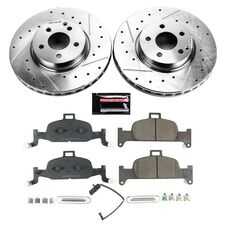 ES#4391059 - K7648 - Power Stop Z23 Evolution Sport Front Brake Kit (338mm) - A direct-fit performance upgrade with drilled & slotted zinc-plated rotors and low-dust carbon-fiber ceramic pads. - Power Stop - Audi