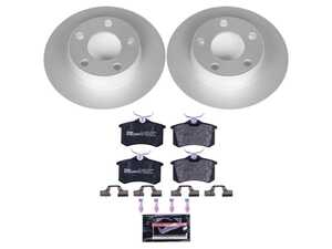 ES#3145718 - ESK941 - Power Stop Euro-Stop Rear Brake Kit (255mm - A direct-fit upgrade with GEOMET coated plain rotors and ECE-R90 certified Pagid brake pads. - Power Stop - Audi