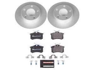 ES#4795571 - ESK940 - Power Stop Euro-Stop Rear Brake Kit (255mm) - A direct-fit upgrade with GEOMET coated plain rotors and ECE-R90 certified Pagid brake pads. - Power Stop - Audi