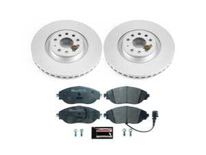 ES#4795468 - ESK7175 - Power Stop Euro-Stop Front Brake Kit (340mm) - A direct-fit OE-equivalent replacement with GEOMET coated plain rotors and ECE-R90 certified brake pads. - Power Stop - Audi Volkswagen