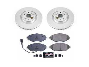 ES#4794332 - CRK7175 - Power Stop Z23 Evolution Sport Front Brake Kit (340mm) - A direct-fit upgrade with GEOMET coated plain rotors and low-dust carbon-fiber ceramic pads. - Power Stop - Audi Volkswagen