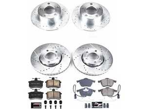 ES#3989866 - K2844 - Power Stop Z23 Evolution Sport Front & Rear Brake Kit (288mm/245mm) - A complete 4-wheel performance brake upgrade featuring drilled & slotted rotors and low-dust carbon-fiber ceramic pads. - Power Stop - Audi