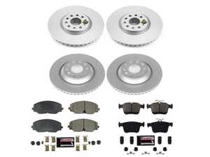 ES#4794643 - CRK8118 - Power Stop Z23 Evolution Sport Front & Rear Brake Kit (335mm/310mm) - A direct-fit upgrade with GEOMET coated plain rotors and low-dust carbon-fiber ceramic pads. - Power Stop - Volkswagen