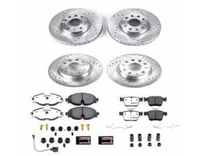 ES#3990268 - K7111-26 - Z26 Street Brake Kit - Front and Rear Audi A3 2018-2015 A3 Quattro 2018-2015 A3 Sportback e-tron 2018-2016 - Power Stop - Audi Volkswagen