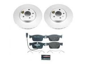 ES#4795518 - ESK7860 - Power Stop Euro-Stop Premium Front Brake Kit (314mm) - An authentic OE-specification front-wheel braking solution featuring European-sourced pads, high-carbon smooth Geomet coated rotors, and strict ECE-R90 certification. - Power Stop - Audi
