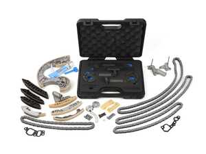 ES#4362455 - 079109229KT13 - Timing Chain Kit - With Service Tools - Includes the upgraded RS4 lower metal guide rail, OEM, iwis and Bremmen chains, tensioners, and guides - The essentials necessary to get the job done! - Assembled By ECS - Audi
