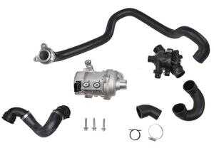 ES#5346992 - WPS0502 - Water Pump W/ Installation Kit - Includes a Water Pump & Bolts, Thermostat Assembly, Thermostat Hose w/ Aluminum Flange, Water Pump Hose, Lower Radiator Hose, and Water Pump to Thermostat Hose - Rein - BMW