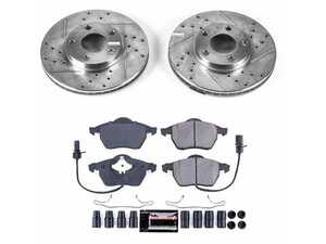 ES#4797352 - K5012 - Power Stop Z23 Evolution Sport Front Brake Kit (282mm) - A performance front-wheel brake upgrade featuring drilled & slotted rotors and low-dust carbon-fiber ceramic pads. - Power Stop - Volkswagen