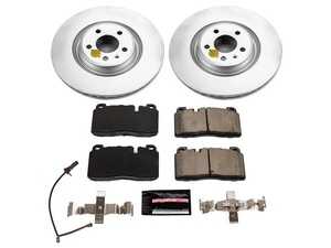 ES#4794302 - CRK7073 - Power Stop Z23 Evolution Sport Coated Front Brake Kit (345mm) - A complete front-wheel daily-driver upgrade featuring high-carbon smooth Geomet coated rotors and low-dust carbon-fiber ceramic pads. - Power Stop - Audi