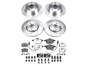 ES#3989956 - K529-26 - Power Stop Z26 Street Warrior Front & Rear Brake Kit (288mm/245mm) - A complete 4-wheel performance brake upgrade featuring drilled & slotted rotors and high-performance carbon-fiber ceramic pads. - Power Stop - Volkswagen