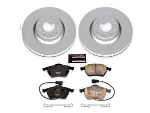 ES#3989148 - CRK634 - Power Stop Z23 Evolution Sport Coated Front Brake Kit (312mm) - A complete front-wheel daily-driver upgrade featuring high-carbon smooth Geomet coated rotors and low-dust carbon-fiber ceramic pads. - Power Stop - Audi