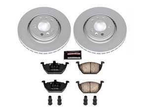 ES#3988998 - CRK5401 - Power Stop Z23 Evolution Sport Coated Front Brake Kit (280mm) - A complete front-wheel daily-driver upgrade featuring high-carbon smooth Geomet coated rotors and low-dust carbon-fiber ceramic pads. - Power Stop - Volkswagen