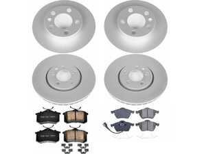 ES#3989354 - CRK899 - Power Stop Z23 Evolution Sport Front & Rear Brake Kit (288mm/232mm) - A direct-fit upgrade with GEOMET coated plain rotors and low-dust carbon-fiber ceramic pads. - Power Stop - Volkswagen