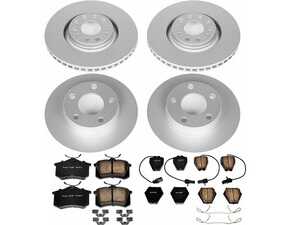 ES#3989349 - CRK890 - Power Stop Z23 Evolution Sport Coated Front & Rear Brake Kit (320mm/255mm) - A complete 4-wheel daily-driver upgrade featuring high-carbon smooth Geomet coated rotors and low-dust carbon-fiber ceramic pads. - Power Stop - Audi