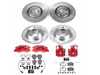 ES#4800565 - KC890-26 - Power Stop Z23 Evolution Sport Front & Rear Brake Kit with Calipers (320mm/255mm) - A direct-fit upgrade with drilled & slotted zinc-plated rotors, red powder-coated calipers, and low-dust carbon-fiber ceramic pads. - Power Stop - Audi