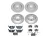 ES#4795348 - ESK5402 - Power Stop Euro-Stop Front & Rear Brake Kit (279mm/232mm) - A direct-fit OE-equivalent replacement with GEOMET coated plain rotors and ECE-R90 certified brake pads. - Power Stop - Volkswagen