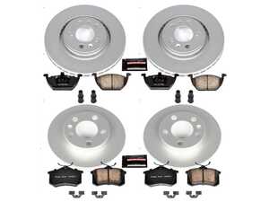 ES#3988999 - CRK5402 - Power Stop Z23 Evolution Sport Front & Rear Brake Kit (279mm/232mm) - A direct-fit upgrade with GEOMET coated plain rotors and low-dust carbon-fiber ceramic pads. - Power Stop - Volkswagen