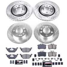ES#3989966 - K5402 - Power Stop Z23 Evolution Sport Front & Rear Brake Kit (279mm/232mm) - A direct-fit performance upgrade with drilled & slotted zinc-plated rotors and low-dust carbon-fiber ceramic pads. - Power Stop - Volkswagen