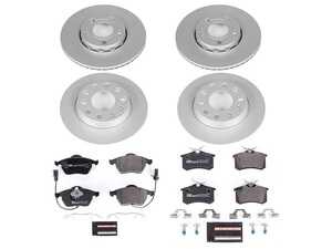 ES#4795522 - ESK7917 - Power Stop Euro-Stop Premium Front & Rear Brake Kit (288mm/245mm) - An authentic OE-specification 4-wheel braking solution featuring European-sourced pads, high-carbon smooth Geomet coated rotors, and strict ECE-R90 certification. - Power Stop - Audi