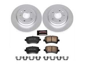 ES#3988940 - CRK4624 - Power Stop Z23 Evolution Sport Coated rear Brake Kit (288mm) - A premium rear axle upgrade featuring high-carbon smooth Geomet coated rotors and low-dust carbon-fiber ceramic pads. - Power Stop - Audi