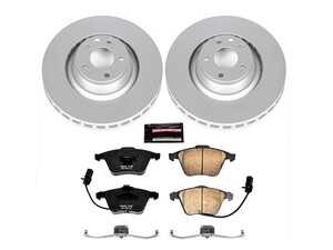 ES#3988977 - CRK5277 - Power Stop Z23 Evolution Sport Coated Front Brake Kit (347mm) - A premium front axle upgrade featuring high-carbon smooth Geomet coated rotors and low-dust carbon-fiber ceramic pads. - Power Stop - Audi