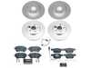 ES#4795552 - ESK8197 - Power Stop Euro-Stop Front & Rear Brake Kit (314mm/300mm) - A direct-fit OE-equivalent replacement with GEOMET coated plain rotors and ECE-R90 certified brake pads. - Power Stop - Audi