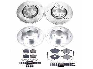 ES#3157748 - K6918 - Power Stop Z23 Evolution Sport Front & Rear Brake Kit (312mm/245mm) - A performance complete 4-wheel upgrade featuring drilled & slotted rotors and low-dust carbon-fiber ceramic pads. - Power Stop - Audi