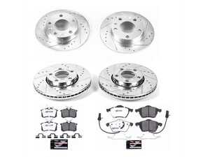 ES#3989899 - K4196-26 - Power Stop Z26 Street Warrior Front & Rear Brake Kit (288mm/245mm) - A high-performance complete 4-wheel upgrade featuring drilled & slotted rotors and extreme-temperature carbon-fiber ceramic pads. - Power Stop - Audi