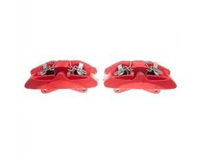 ES#4804949 - S2758 - Power Stop Front Red Powder Coated Brake Calipers - Pair - Restore factory braking performance while adding a bold performance-inspired look with durable red powder-coated calipers from Power Stop. - Power Stop - Audi