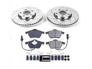 ES#3157149 - K5229 - Power Stop Z23 Evolution Sport Front Brake Kit (288mm) - A performance front axle upgrade featuring drilled & slotted rotors and low-dust carbon-fiber ceramic pads. - Power Stop - Audi