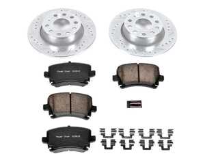ES#3157333 - K5666 - Power Stop Z23 Evolution Sport Rear Brake Kit (272mm) - A performance rear axle upgrade featuring drilled & slotted rotors and low-dust carbon-fiber ceramic pads. - Power Stop - Volkswagen