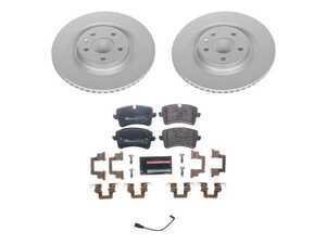 ES#4795374 - ESK6001 - Power Stop Euro-Stop Rear Brake Kit (330mm) - A direct-fit OE-equivalent replacement with GEOMET coated plain rotors and ECE-R90 certified brake pads. - Power Stop - Audi Porsche