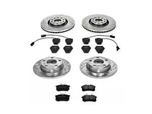 ES#3157884 - K889 - Power Stop Z23 Evolution Sport Front & Rear Brake Kit (320mm/255mm) - A direct-fit upgrade with drilled & slotted zinc-plated rotors and low-dust carbon-fiber ceramic pads. - Power Stop - Audi