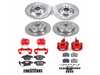 ES#4799918 - KC5749A - Power Stop Z23 Evolution Sport Front & Rear Brake Kit with Calipers (288mm/255mm) - A direct-fit upgrade with drilled & slotted zinc-plated rotors, red powder-coated calipers, and low-dust carbon-fiber ceramic pads. - Power Stop - Volkswagen