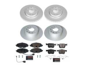 ES#4795563 - ESK8365 - Power Stop Euro-Stop Front & Rear Brake Kit (288mm/272mm) - A direct-fit OE-equivalent replacement with GEOMET coated plain rotors and ECE-R90 certified brake pads. - Power Stop - Volkswagen