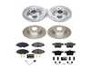 ES#4798301 - K8365 - Power Stop Z23 Evolution Sport Front & Rear Brake Kit (288mm/272mm) - A direct-fit performance upgrade with drilled & slotted zinc-plated rotors and low-dust carbon-fiber ceramic pads. - Power Stop - Volkswagen