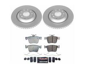 ES#5470865 - CRK9214 - Power Stop Z23 Evolution Sport Coated Rear Brake Kit (310mm) - A premium rear axle upgrade package featuring high-carbon smooth Geomet coated performance rotors and low-dust carbon-fiber ceramic pads. - Power Stop - Volkswagen