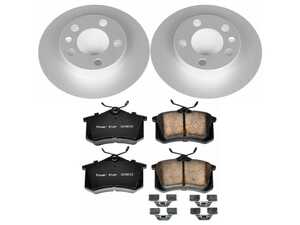 ES#3989332 - CRK847 - Power Stop Z23 Evolution Sport Rear Brake Kit (232mm) - A direct-fit upgrade with GEOMET coated plain rotors and low-dust carbon-fiber ceramic pads. - Power Stop - Volkswagen