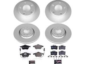 ES#3146821 - ESK637 - Power Stop Euro-Stop Front & Rear Brake Kit (312mm/245mm) - A direct-fit upgrade with GEOMET coated plain rotors and ECE-R90 certified Pagid brake pads. - Power Stop - Audi