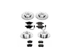 ES#3157185 - K532 - Power Stop Z23 Evolution Sport Front & Rear Brake Kit (288mm/245mm) - A direct-fit upgrade with drilled & slotted zinc-plated rotors and low-dust carbon-fiber ceramic pads. - Power Stop - Audi