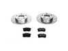 ES#3156813 - K3129 - Power Stop Z23 Evolution Sport Rear Brake Kit (245mm) - A performance rear axle upgrade package featuring precision cross-drilled & slotted rotors and low-dust carbon-fiber ceramic pads. - Power Stop - Audi