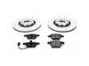 ES#3157886 - K891 - Power Stop Z23 Evolution Sport Front Brake Kit (320mm) - A performance front axle upgrade featuring precision cross-drilled & slotted rotors, low-dust carbon-fiber ceramic pads, and integrated electronic wear sensors. - Power Stop - Audi