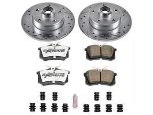 ES#3989941 - K513-26 - Power Stop Z26 Extreme Street Warrior Rear Brake Kit (226mm) - A direct-fit upgrade with drilled & slotted zinc-plated rotors and extreme-performance carbon-fiber ceramic pads. - Power Stop - Volkswagen