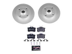 ES#4795328 - ESK370 - Power Stop Euro-Stop Rear Brake Kit (226mm) - A direct-fit upgrade with GEOMET coated plain rotors and ECE-R90 certified Pagid brake pads. - Power Stop - Volkswagen