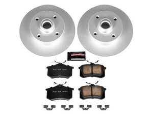 ES#3988879 - CRK370 - Power Stop Z23 Evolution Sport Rear Brake Kit (226mm) - A direct-fit upgrade with GEOMET coated plain rotors and low-dust carbon-fiber ceramic pads. - Power Stop - Volkswagen