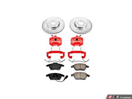 ES#4799111 - KC2259A - Front Brake Kit With Calipers (312x25mm) - Everything you need for a complete, factory-quality front brake overhaul in one convenient package - Power Stop - Audi Volkswagen